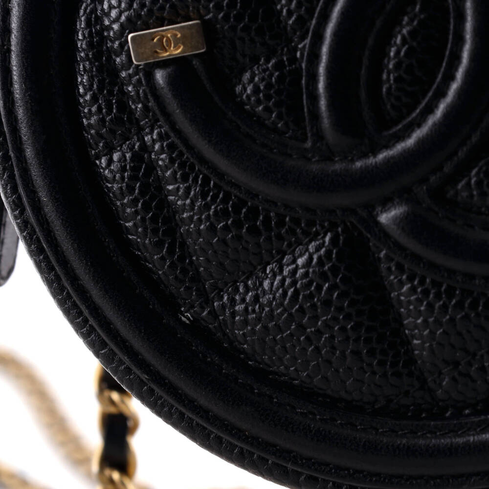 Chanel Filigree Round Clutch With Chain #266109C24B - Picture 6 of 7